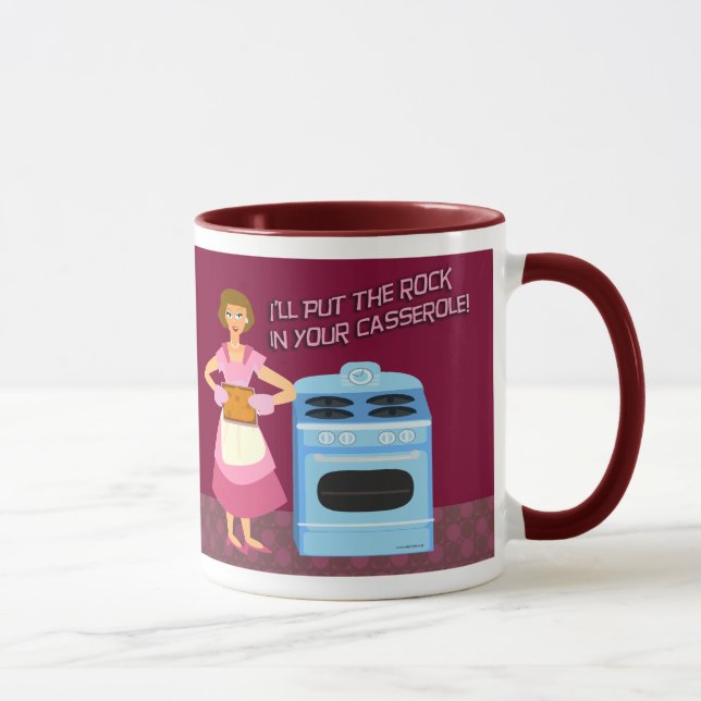 Taza Rock y Casserole Kitsch divertido humor retro (Derecha)