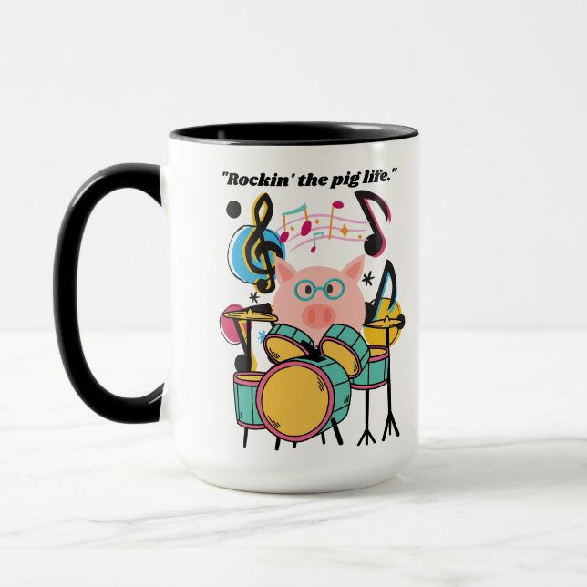 Taza Rockear la vida del cerdo (Izquierda)