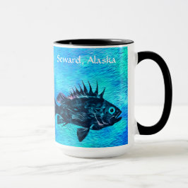 Taza Rockfish en azul, Seward - 15 oz.Combo