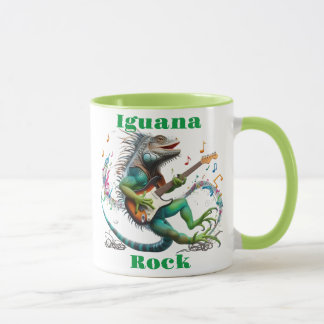 Taza Rockstar de Iguana en una explosión musical colori