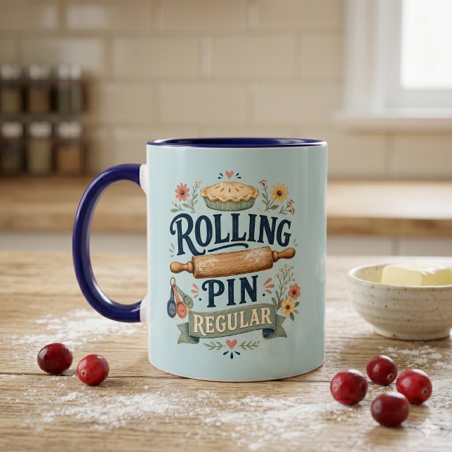 Taza Rodillo de Amasar Regular Cottage Baker (Rolling Pin Regular Cottage Baker Mug)