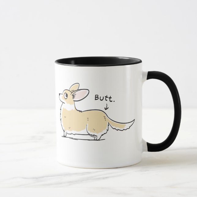 Taza roja/blanca del extremo del Corgi de la (Derecha)