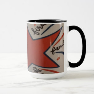 taza roja blanca y azul del 4 de julio