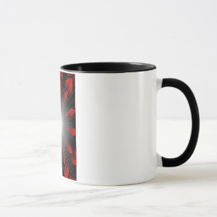 Taza roja de Cofee del resplandor solar