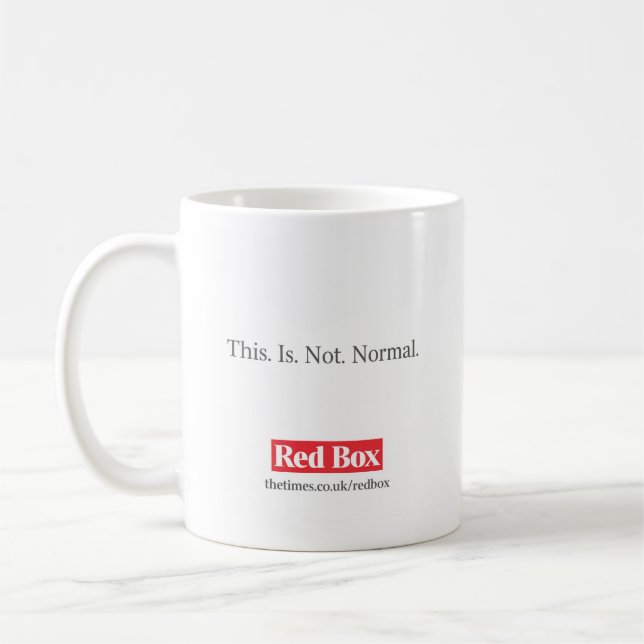 Taza roja de la caja - ésta. Es. No. Normal (Izquierda)