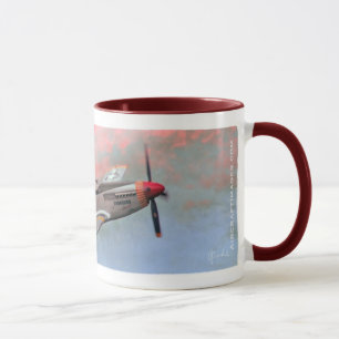Taza roja de la cola