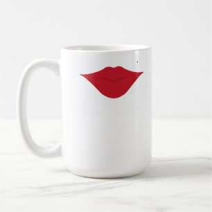 Taza roja de los labios
