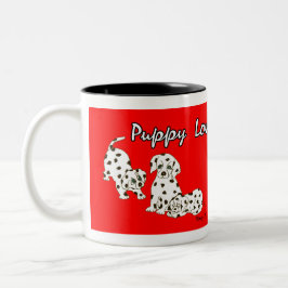 Taza roja del amor adolescente