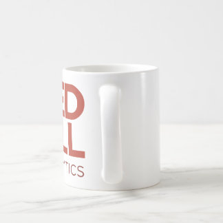 Taza roja del Analytics de la píldora (logotipo