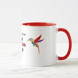 Taza roja del club de la fuente