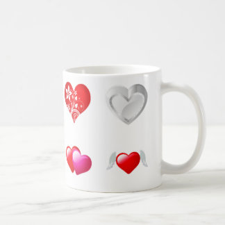 Taza roja del corazón