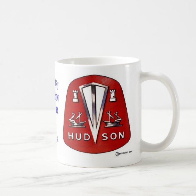 Taza roja del emblema del Hudson (Derecha)