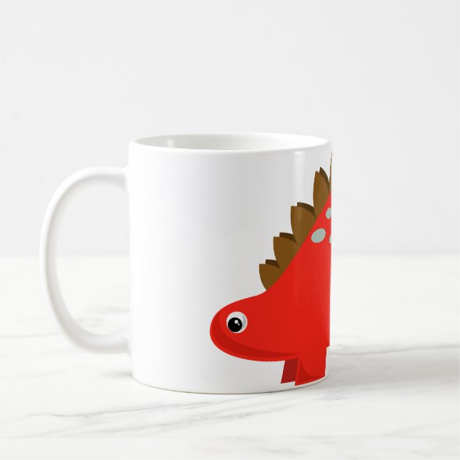 Taza roja del Stegosaurus (Izquierda)