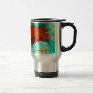 Taza roja del viaje del café del corazón del