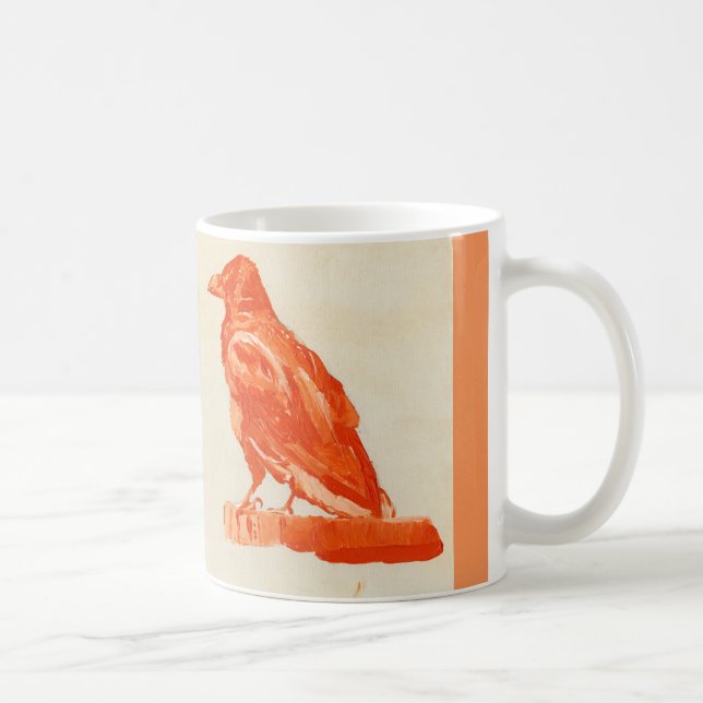 Taza roja hermosa del pájaro (Derecha)