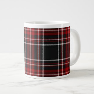 Taza roja llana de la especialidad del tartán de