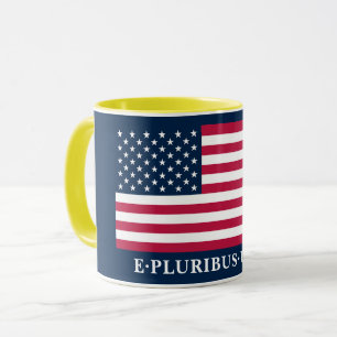 Taza Rojo Blanco Azul Estrellas y Franjas Patrióticas L