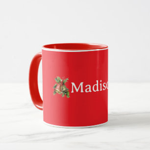 Taza Rojo, color rojo sólido PLANTILLA, personalizable,