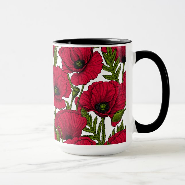 Taza Rojo de adormidera 2 (Derecha)