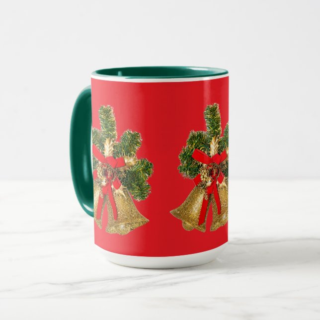 Taza Rojo de Navidad y Verde de Fiesta (Anverso izquierdo)