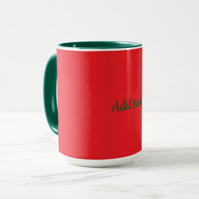 Taza Rojo de Navidad y Verde de Fiesta (Anverso izquierdo)