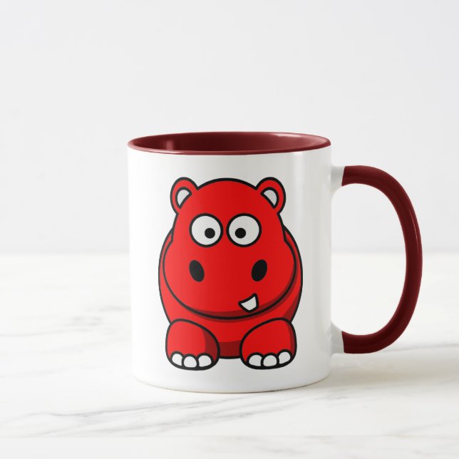 Taza Rojo del hipopótamo (Derecha)