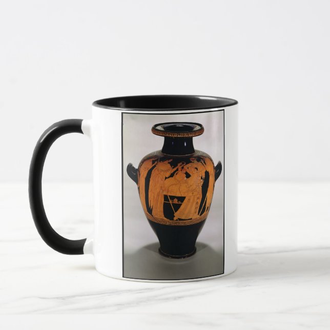 Taza Rojo-figura stamnos del ático que representan al (Izquierda)