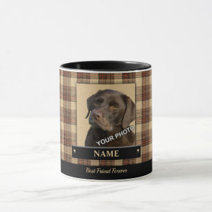 Taza Rojo Mascota Imagen clásico estilo rústico chapa