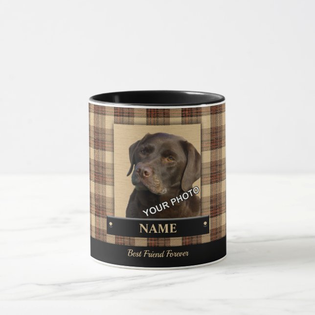Taza Rojo Mascota Imagen clásico estilo rústico chapado (Centro)