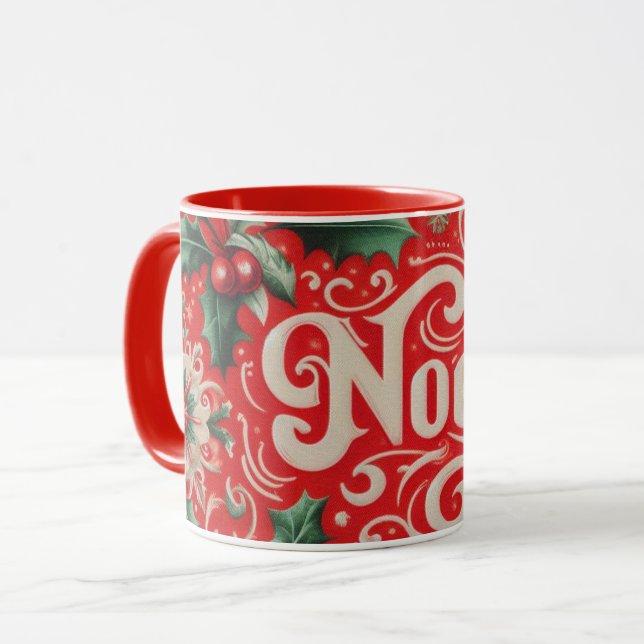 Taza Rojo Noel y Verde (Anverso izquierdo)