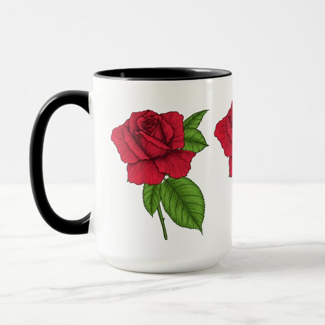 Taza Rojo rosa 2 (Izquierda)