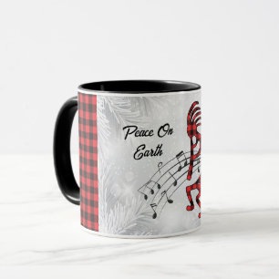 Taza Rojo Y Negro Tapado Kokopelli Mug