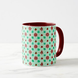 Taza Rojo y Verde Vintage