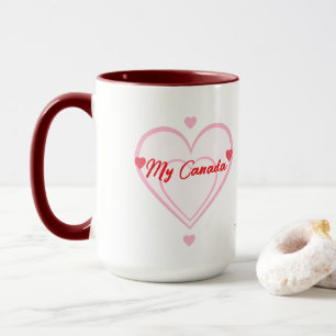 Taza Rojos modernos de "Mi Canadá"