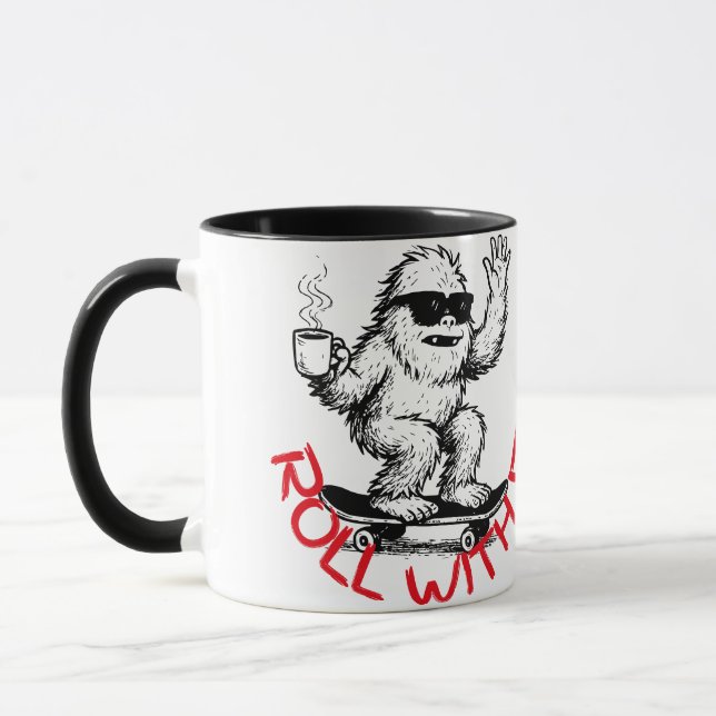 Taza Roll With It Abominable Snowman Skater (Izquierda)