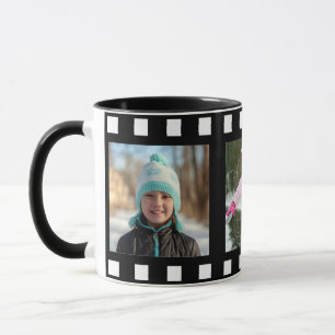 Taza Rollo de película fotográfica negra personalizado