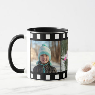 Taza Rollo de película fotográfica negra personalizado