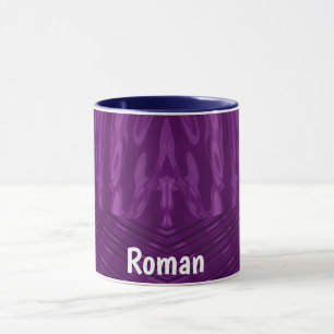 Taza ROMAN ~ GLOSSY 3D Azul morado brillante