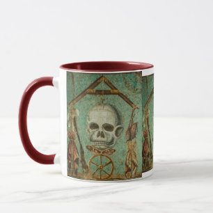 Taza romana del mosaico del cráneo de S. Ambrose