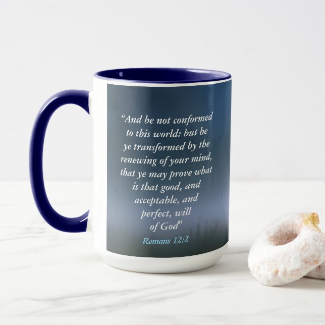 Taza Romanos 12:2 (Con donut)