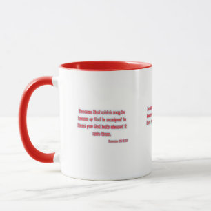 Taza Romanos 1:19 KJV Biblia Verse Mug de dos tonos