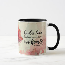 Taza Romanos 5:5 La Biblia de amor de Dios contra las f