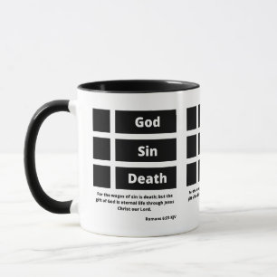 Taza Romanos 6:23 KJV Biblia Verse Mug de dos tonos