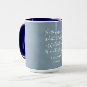 Taza Romanos 6:23 Versículo Bíblico Personalizable