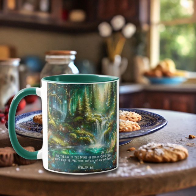 Taza Romanos inspiradores 8:2 Cascadas de bosques (Subido por el creador)