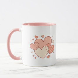 Taza Romantic Coffee Cup with Hearts Gift