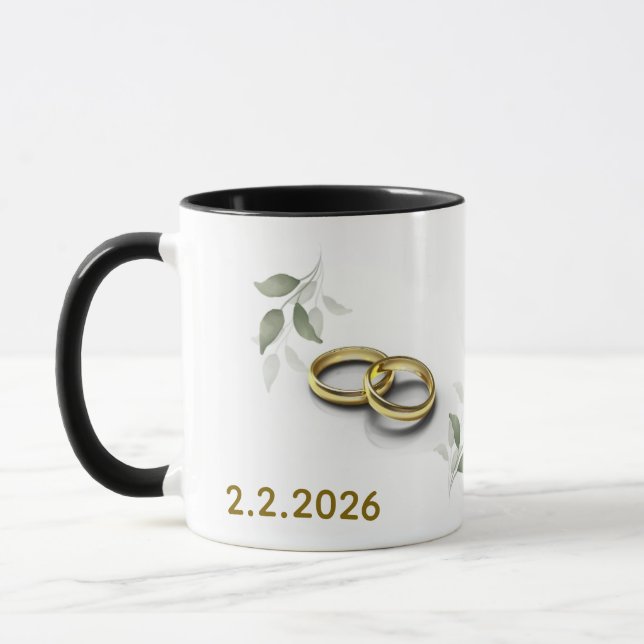 Taza Romantic Couples Mug | His & Hers Love Coffee Cup (Izquierda)