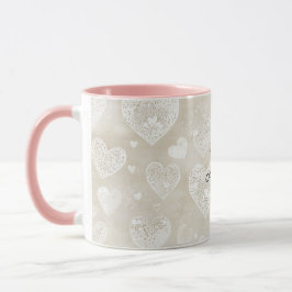 Taza Romantic Cream Hearts