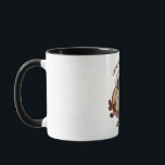Taza Romantic Dog Illustration Two-Tone Coffee Mug<br><div class="desc">Celebrate love and companionship with this charming coffee mug featuring an adorable puppy holding a beautiful red rose. This high-quality ceramic mug is perfect for animal lovers and romantics alike. Whether it's for your morning coffee or a cozy evening tea, this sweet illustration brings a smile to every sip. It...</div>