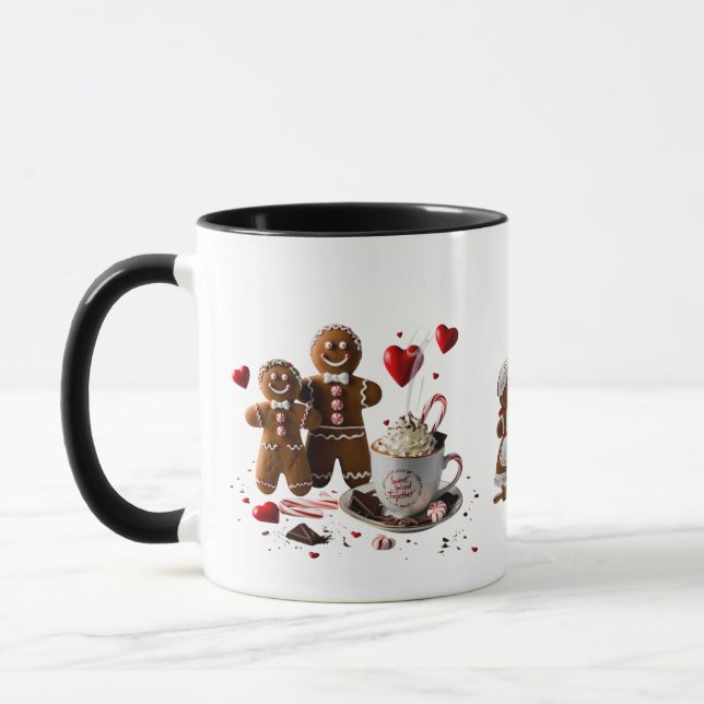 Taza Romantic Hot Cocoa Gingerbread Couple Premium  (Izquierda)